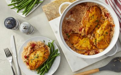 Poulet et riz au four, plat familial facile et rapide
