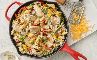 Pâtes crémeuses au poulet recette italienne facile